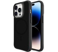 IMOSHION Rugged Hybrid Carbon metallo Cover per Apple iPhone 14 Pro Max, Nero