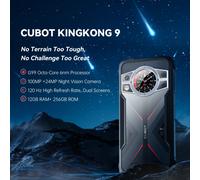 Rugged smartphone android Cubot King Kong 9, Helio G99, Octa-Core, schermo FHD+ da 6,583" a 120 Hz, 24 GB di RAM (12GB + 12GB estesa), 256 GB di ROM, fotocamera da 100MP+32MP, 10600mAh,NFC,telefono