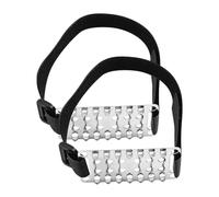 Rugged Snow Cleats - 26 spikes Winter Traaction Grippers, 2 pezzi Boot Attachments with Grip, Ice Shoe Pair with Stability, Footwear Safety Feature, Outdoor Gear for Walking, Hiking, Climbing