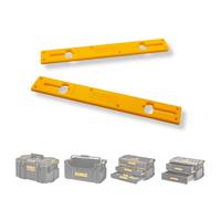 RUGGED TOOLS - Piastre di base compatibili con cassette degli attrezzi Dewalt Tough System Montaggio a pavimento - Coppia Giallo