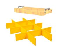 RUGGED TOOLS Slot in divisori compatibili con vassoi interni Dewalt Toughsystem 2.0 (giallo, vassoio basso)