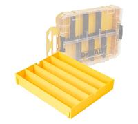 RUGGED TOOLS Vassoio con 5 sezioni lunghe compatibile con Dewalt ToughCase Medium (DWAN2190) - Giallo (5 SL)