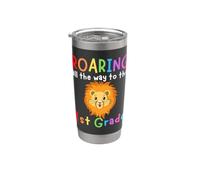Ruggendo al leone di prima elementare ruggito bambini tornano a scuola leoni Bicchiere termico in acciaio inox doppia parete