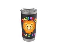 ruggendo al leone di terza elementare ruggito bambini torna a scuola leoni Bicchiere termico in acciaio inox doppia parete