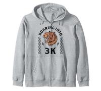 Ruggendo in 3K Tiger Primo Giorno di K3 Kids Sono Pronto per 3K Felpa con Cappuccio