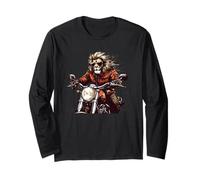 Ruggendo lungo la strada con questo leone su una moto Maglia a Manica