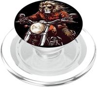 Ruggendo lungo la strada con questo leone su una moto PopSockets PopGrip per MagSafe
