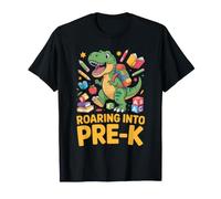 Ruggendo nel Pre K Back To School Dinosaur Bus Maglietta