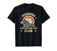 Ruggendo troppo vecchio per questo club Sabertooth Tiger Fun Smilodon Maglietta