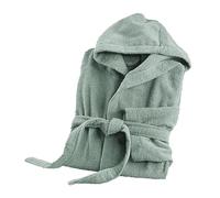 Ruggeri Accappatoio Cotone con Cappuccio Cintura Tasche, Verde Taglia S/M | Microspugna 100% Cotone di Alta Qualità, Ultra Morbido, Leggero e Super Assorbente, Unisex Uomo Donna Adulto Con Cappuccio