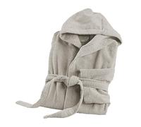 Ruggeri - Accappatoio in Microspugna 100% Cotone di Alta Qualità | Ultra Morbido, Leggero e Super Assorbente | Unisex Adulto Uomo Donna Con Cappuccio (L/XL, Grigio)