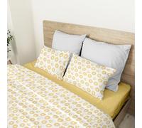 Ruggeri - Completo Letto - 100% Cotone - Collezione Candy Dreams (Ciambelle Gialle, Matrimoniale)