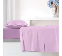 Ruggeri - Completo Letto - 100% Cotone di Alta Qualità Morbido e Traspirante | 1 Federe + 1 Lenzuolo con Angoli + 1 Lenzuolo Sopra | Collezione Everyday (Lilla, Una piazza e mezzo)
