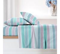 Ruggeri - Completo Letto - 100% Cotone di Alta Qualità Morbido e Traspirante | 2 Federe + 1 Lenzuolo con Angoli + 1 Lenzuolo Sopra | Collezione Everyday (Color Lines, Matrimoniale)