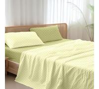 Ruggeri - Completo Letto - 100% Morbida Microfibra di Alta Qualità | Federe + 1 Lenzuolo con Angoli + 1 Lenzuolo Sopra - Collezione Everyday (Optical Verde)