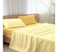 Ruggeri - Completo Letto - 100% Morbida Microfibra di Alta Qualità | Federe + 1 Lenzuolo con Angoli + 1 Lenzuolo Sopra - Collezione Everyday (Optical Arancione)