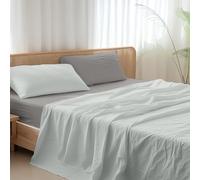 Ruggeri - Completo Letto - 100% Morbida Microfibra di Alta Qualità | Federe + 1 Lenzuolo con Angoli + 1 Lenzuolo Sopra - Collezione Everyday (Grigio Chiaro e Grigio Scuro, Matrimoniale)