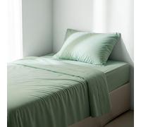 Ruggeri - Completo Letto Singolo - 100% Morbida Microfibra di Alta Qualità | 1 Federa + 1 Lenzuolo con Angoli + 1 Lenzuolo Sopra - Collezione Everyday (Verde, Singolo)