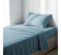 Ruggeri - Completo Letto Singolo - 100% Morbida Microfibra di Alta Qualità - Federe + 1 Lenzuolo con Angoli + 1 Lenzuolo Sopra - Collezione Everyday (Blu, Singolo)