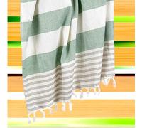 Ruggeri Maxi Telo Mare Spiaggia Fouta in Cotone, 90x170 cm, Verde