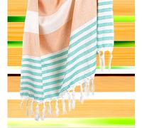 Ruggeri Maxi Telo Mare Spiaggia Fouta in Cotone, 170x170 cm, Arancione