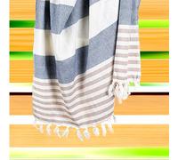 Ruggeri Maxi Telo Mare Fouta 100% Cotone - Asciugamano Mare Multiuso Leggero e Compatto - Telo Spiaggia, Piscina e Viaggio - Alta Assorbenza, Asciugatura Rapida (Blu, 170x170 cm)