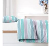 Ruggeri - Set Copripiumino - 100% Cotone di Alta Qualità Morbido e Traspirante | 1 Federa 50x80 cm + 1 Copripiumino 150x200 cm | Collezione Everyday (Color Lines, Singolo)