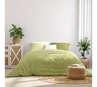 Ruggeri - Parure Copripiumino Matrimoniale | 100% Morbida Microfibra Stampata di Alta Qualità - Collezione Everyday (Optical Verde, Copripiumino 240x220cm + 2 Federe 63x63cm)