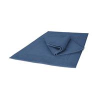 Ruggeri Set 2 Pezzi Tappeti Bagno 50x80 cm, Morbido Cotone, Resistenti, Blu