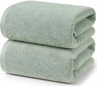 Ruggeri - Set 2 Teli Doccia e Bagno 70x140 cm - 100% Puro Cotone Extra Morbido - Collezione Asciugamani - Let's Color! (Salvia)
