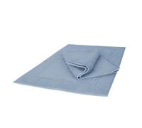 Ruggeri - Set 2 Tappeti Bagno 50x80 cm - 100% Cotone Extra Morbido - Collezione Let's Color! (Azzurro)