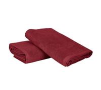 Ruggeri - Set 2 Teli Doccia e Bagno 70x140 cm - 100% Puro Cotone Extra Morbido - Collezione Asciugamani - Let's Color! (Rosso)