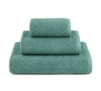 Ruggeri Set 3 Asciugamani Bagno in Cotone, con Telo + Viso + Ospite, Verde | Cotone Extra Morbido e Assorbente Telo Bagno 70x140 cm + Asciugamano Viso 50x100 cm + Asciugamano Ospite 40x50 cm