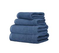 Ruggeri Set 4 Asciugamani Bagno 2 Viso + 2 Ospite, Cotone 500 gr, Blu | 500 g/m, tessuto Dobby, 2 viso 50x100 cm, 2 ospite 40x50 cm, lavabile in lavatrice, 100% Cotone