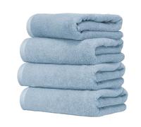 Ruggeri Set 4 Pezzi Asciugamani Bagno Ospiti, 40x50 cm, Cotone, Azzurro