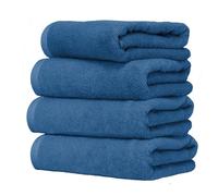 Ruggeri Set 4 Pezzi Asciugamani Bagno Ospiti, 40x50 cm, Cotone, Blu