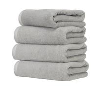 Ruggeri Set 4 Pezzi Asciugamani Bagno Ospiti, 40x50 cm, Cotone, Grigio
