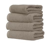 Ruggeri - Set 4 Asciugamani Ospiti 40x50 cm - 100% Puro Cotone Extra Morbido - Collezione Let's Color! (Tortora)