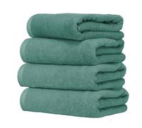 Ruggeri Set 4 Pezzi Asciugamani Bagno Ospiti, 40x50 cm, Cotone, Verde