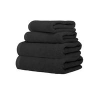 Ruggeri - Set Asciugamani 2 + 2 | Viso + Ospite | 100% Cotone Extra Morbido 500 gr - Let's Color! (Nero)