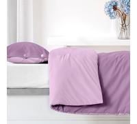 Ruggeri - Parure Copripiumino - 100% Cotone di Alta Qualità Morbido e Traspirante | 1 Federe 50x80 cm + 1 Copripiumino 200x200 cm | Collezione Everyday (Lilla, Una piazza e mezzo)