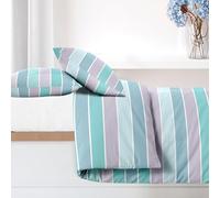 Ruggeri - Parure Copripiumino - 100% Cotone di Alta Qualità Morbido e Traspirante | 2 Federe + 1 Copripiumino | Collezione Everyday (Color Lines, Matrimoniale)