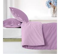 Ruggeri - Set Copripiumino - 100% Cotone di Alta Qualità Morbido e Traspirante | 2 Federe + 1 Copripiumino | Collezione Everyday (Lilla, Matrimoniale)