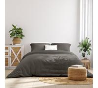 Ruggeri - Set Copripiumino Matrimoniale | Sacco + 2 Federe, 100% Morbida Microfibra di Alta Qualità - Collezione Everyday (Grigio Antracite)