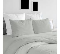 Ruggeri Set Lenzuola Completo Copripiumino Matrimoniale, Cotone, Grigio