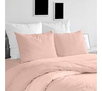 Ruggeri Set Lenzuola Completo Copripiumino Matrimoniale, Cotone, Rosa