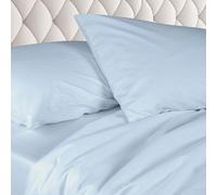 Ruggeri - Set Lenzuola Matrimoniale - Made in Italy - 100% Raso di Puro Cotone - Collezione Candies (Azzurro Zigzag)
