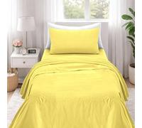 Ruggeri Set Lenzuola Completo Letto Singolo, Microfibra, Giallo