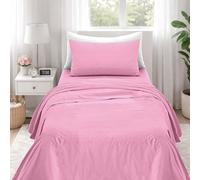Ruggeri Set Lenzuola Completo Letto Singolo, Microfibra, Rosa Cipria