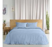 Ruggeri - Parure Copripiumino - 100% Puro Cotone - Made In Italy - Collezione Let's Color! (Matrimoniale, Azzurro)
